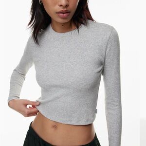 Aritzia Gray Long Sleeve Tee